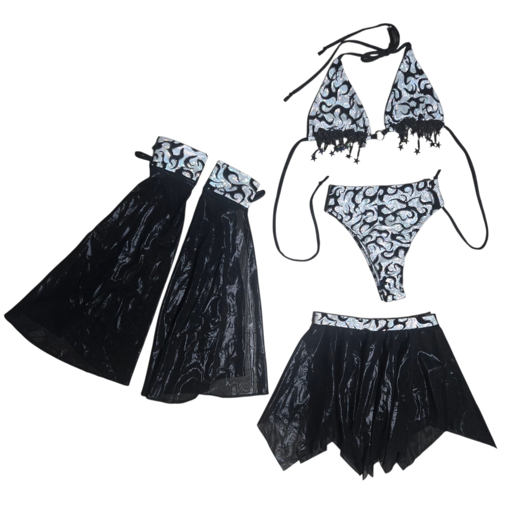 Rave Set with Skirt and Sleeves